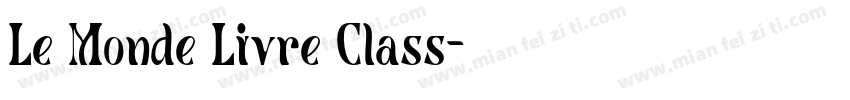 Le Monde Livre Class字体转换